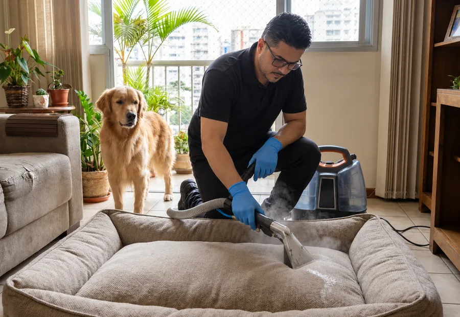 Limpeza de cama de pet em Ribeirão das Neves: Cama de cachorro e de gato limpa em Ribeirão das Neves
